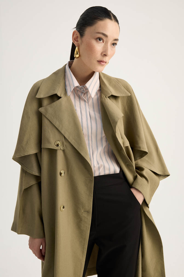 Laçin Trençkot Haki - 8