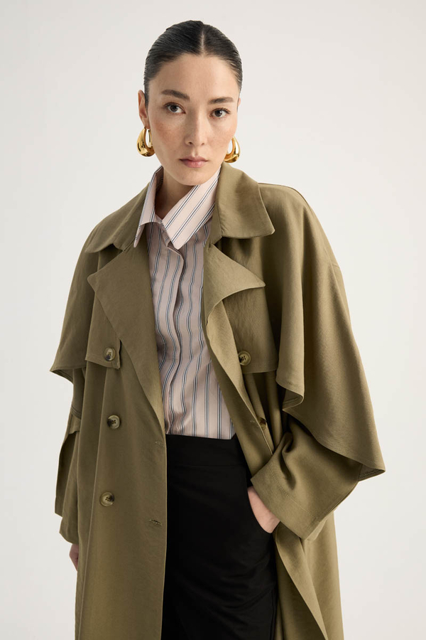 Laçin Trençkot Haki - 10