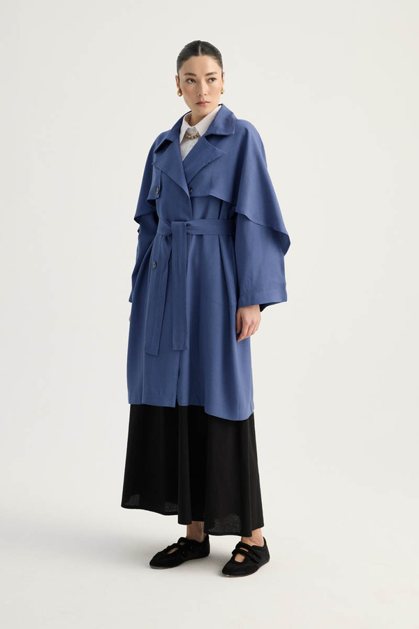 Laçin Trençkot İndigo - 5