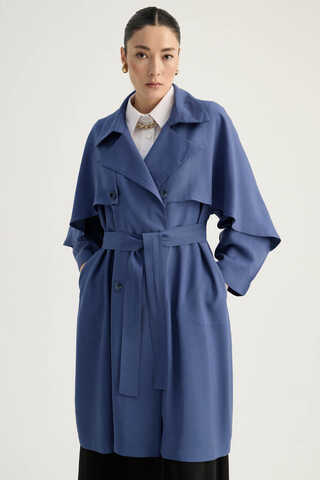 Laçin Trençkot İndigo - 4