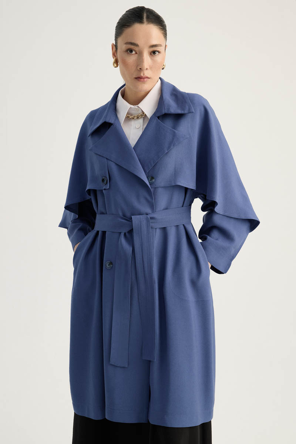 Laçin Trençkot İndigo - 4