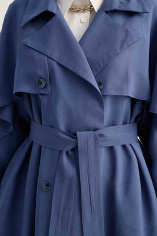 Laçin Trençkot İndigo - 3