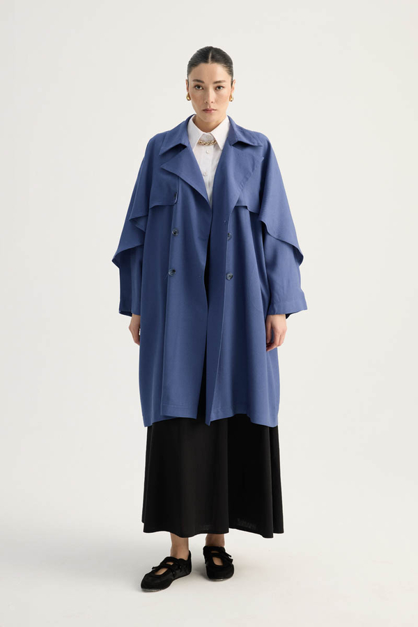 Laçin Trençkot İndigo - 7