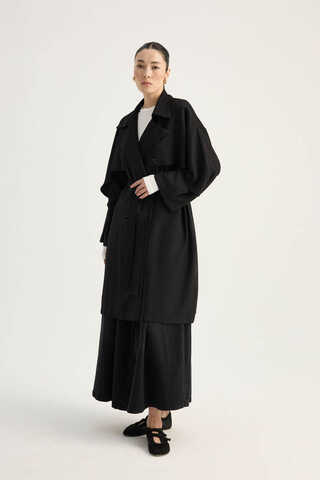 Laçin Trençkot Siyah - 1