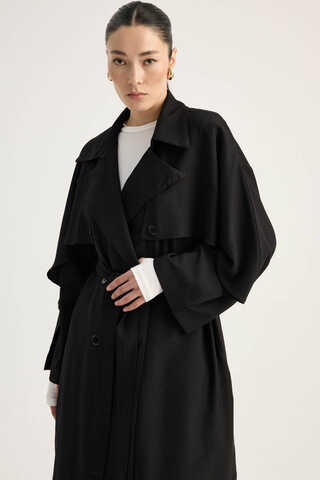 Laçin Trençkot Siyah - 4