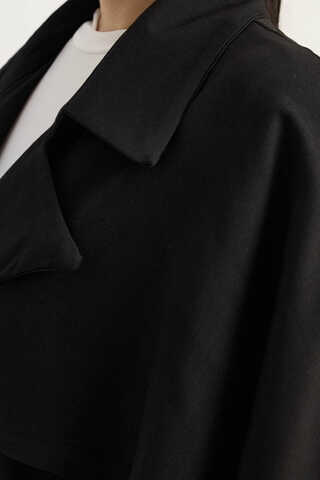 Laçin Trençkot Siyah - 9