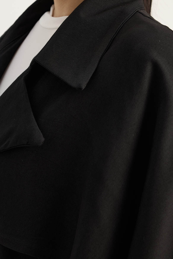 Laçin Trençkot Siyah - 9