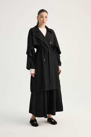 Laçin Trençkot Siyah - 2