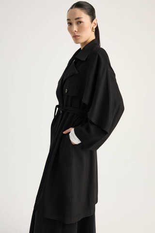 Laçin Trençkot Siyah - 8