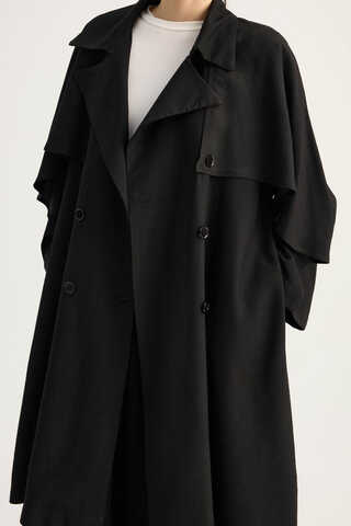 Laçin Trençkot Siyah - 13