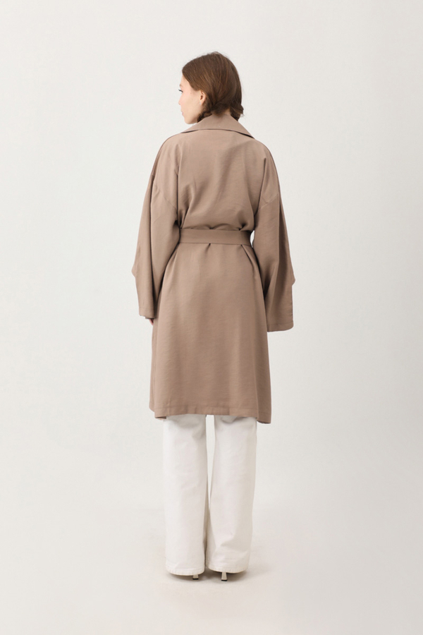 Laçin Trençkot Sütlü Kahve - 14