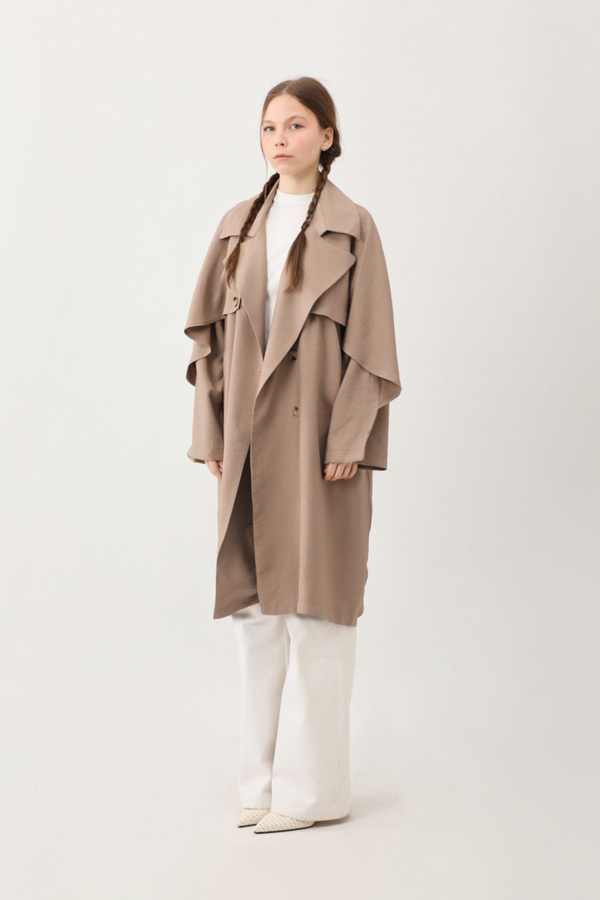 Laçin Trençkot Sütlü Kahve - 4