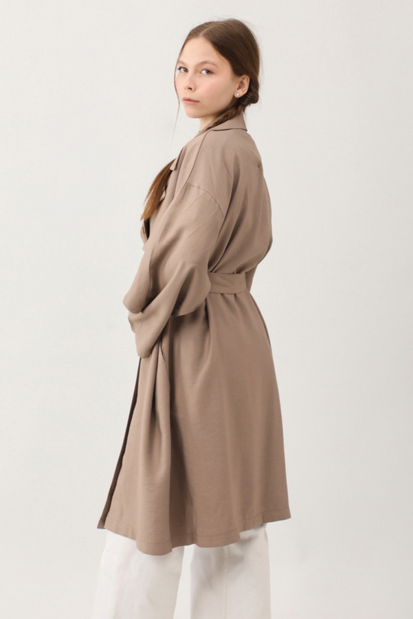 Laçin Trençkot Sütlü Kahve - 12