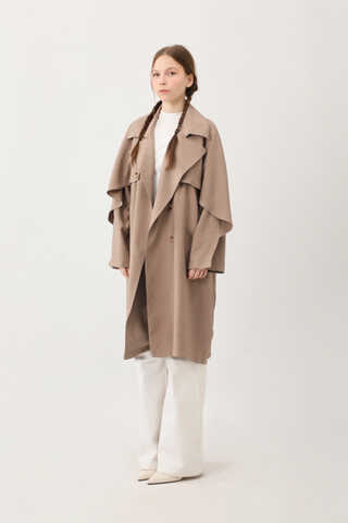 Laçin Trençkot Sütlü Kahve - 4