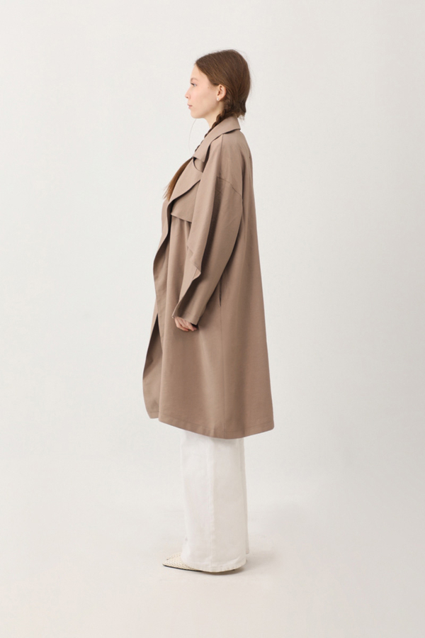 Laçin Trençkot Sütlü Kahve - 6