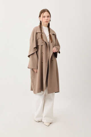 Laçin Trençkot Sütlü Kahve - 7