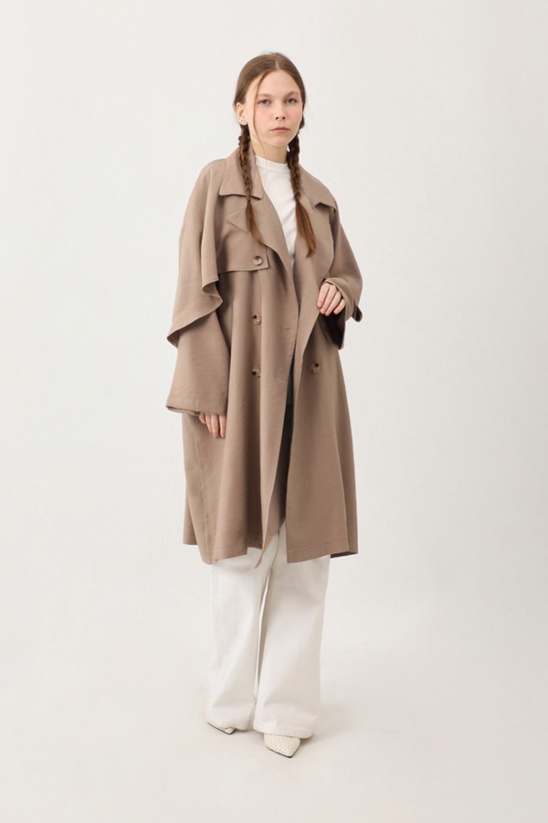 Laçin Trençkot Sütlü Kahve - 7