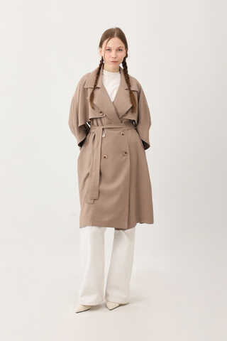 Laçin Trençkot Sütlü Kahve - 10