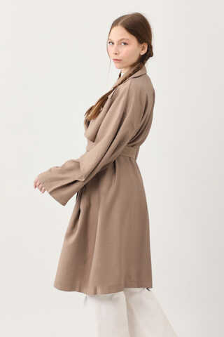 Laçin Trençkot Sütlü Kahve - 11