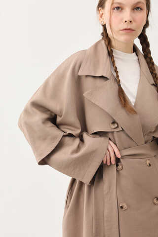 Laçin Trençkot Sütlü Kahve - 2