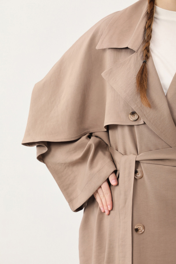 Laçin Trençkot Sütlü Kahve - 13