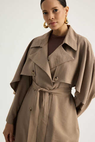 Laçin Trençkot Vizon - 9