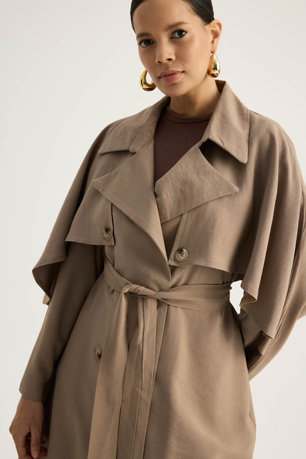 Laçin Trençkot Vizon - 9