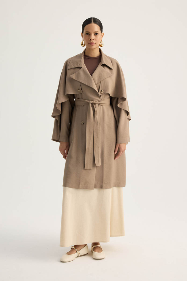 Laçin Trençkot Vizon 