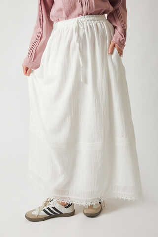 Lara Dantelli Etek Beyaz - 2