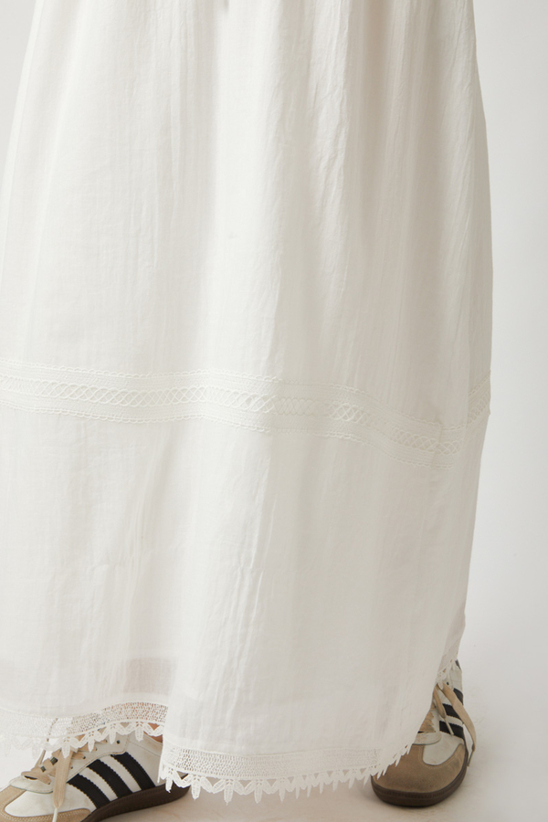 Lara Dantelli Etek Beyaz - 8