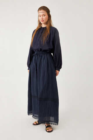 Lara Dantelli Etek Lacivert - 9