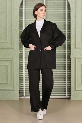 Lara Jacket Pants Suit Black - 1