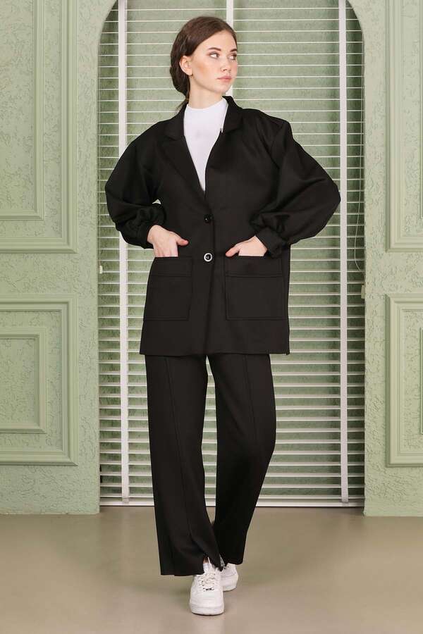 Lara Jacket Pants Suit Black - 1