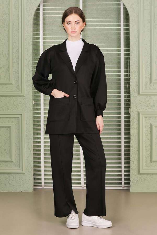Lara Jacket Pants Suit Black - 2
