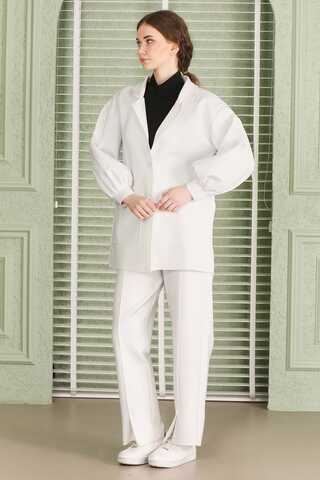 Lara Jacket Pants Suit Ecru - 2