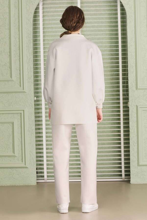 Lara Jacket Pants Suit Ecru - 4