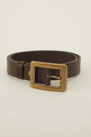 Large Antique Buckle Belt Brown - 5