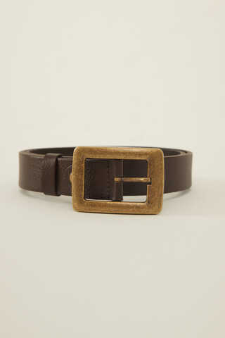 Large Antique Buckle Belt Brown - 7