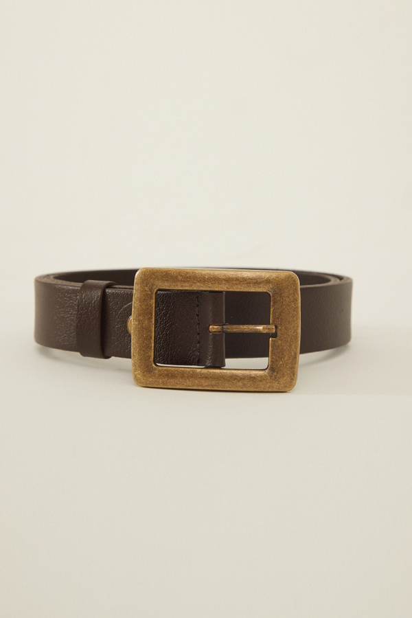 Large Antique Buckle Belt Brown - 7