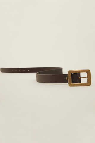 Large Antique Buckle Belt Brown - 6