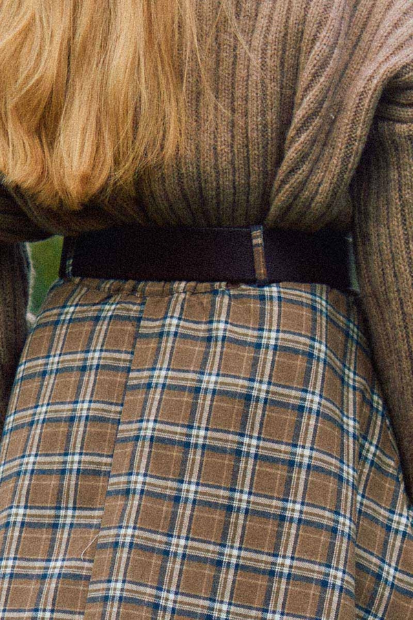 Large Oval Buckle Belt Brown - 3