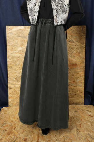 Kloş Denim Etek Antrasit - 2