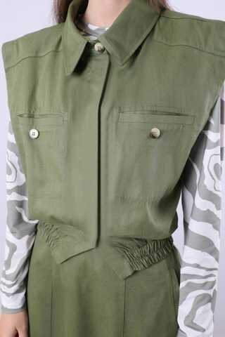 Lastikli Yelek Etek Takım Haki - 4