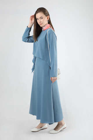 Lavin Skirt Suit Baby Blue - 1