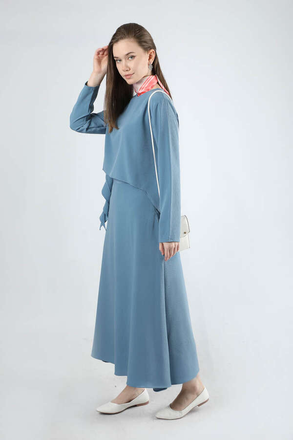 Lavin Skirt Suit Baby Blue - 1