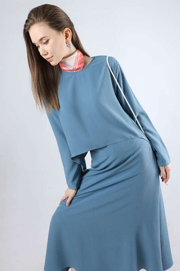 Lavin Skirt Suit Baby Blue - 2