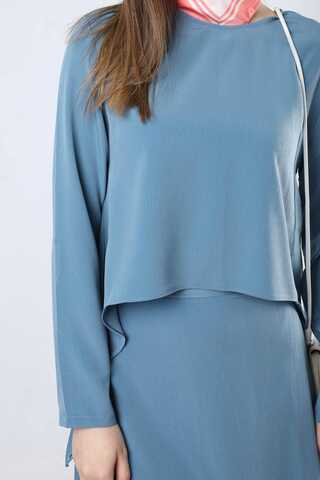 Lavin Skirt Suit Baby Blue - 3