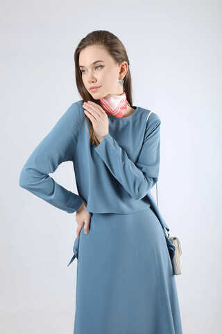 Lavin Skirt Suit Baby Blue - 4