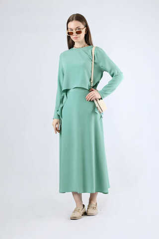Lavin Skirt Suit Light Turquoise - 1