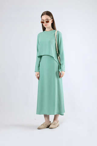 Lavin Skirt Suit Light Turquoise - 3